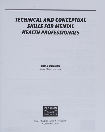 Cover for Technical and conceptual skills for mental health professionals