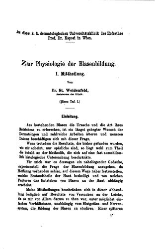 Cover for Archiv für Dermatologie und Syphilis