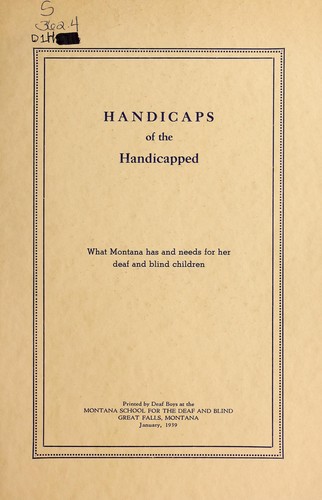 Cover for Handicaps of the handicapped