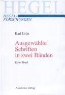 Cover for Ausgewählte Schriften in zwei Bänden