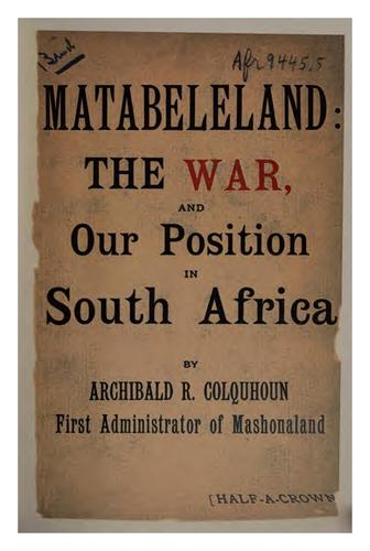 Cover for Matabeleland