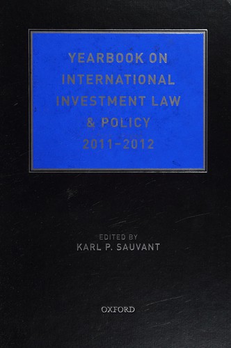 Cover for Yearbook on International Investment Law and Policy 2011-2012