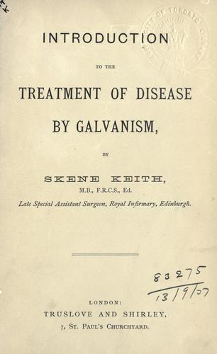 Cover for Introduction to the treatment of disease by galvanism.