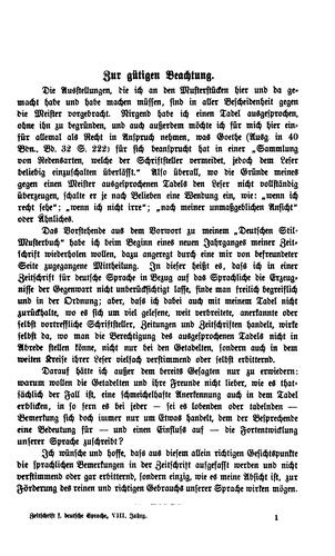 Cover for Zeitschrift für deutsche Sprache