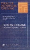 Cover for Fachliche Textsorten