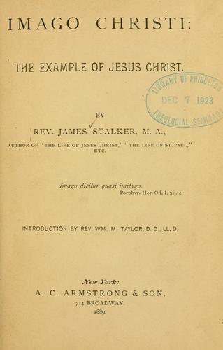 Cover for Imago Christi