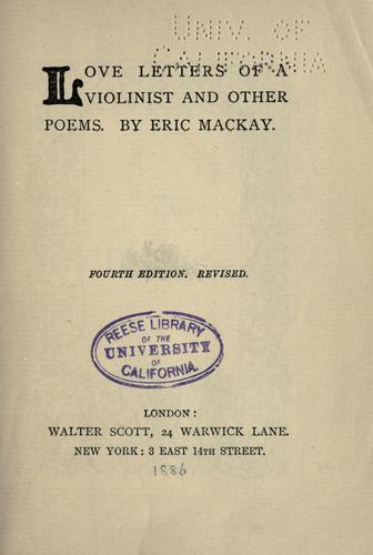 Cover for Love letters of a violinist and other poems