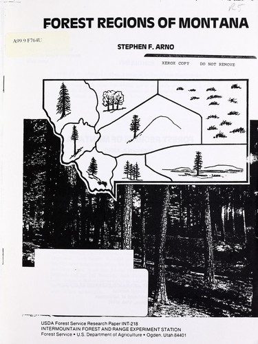 Cover for Forest regions of Montana