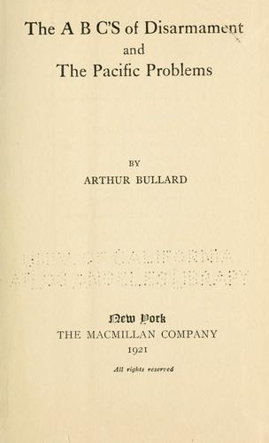 Cover for A B C's of disarmament and the Pacific problems