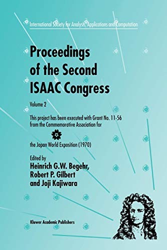 Cover for Proceedings of the Second ISAAC Congress : Volume 2