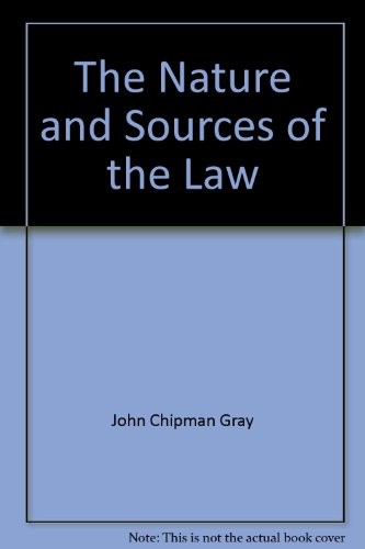 Cover for The nature and sources of the law