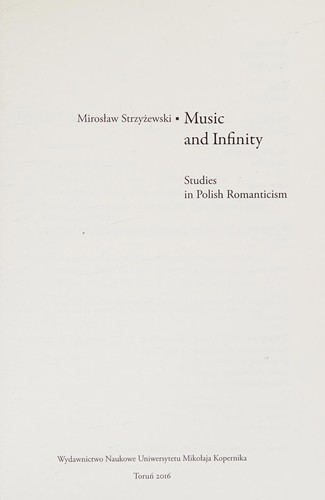 Cover for Music and Infinity