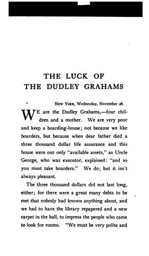 Cover for The luck of the Dudley Grahams