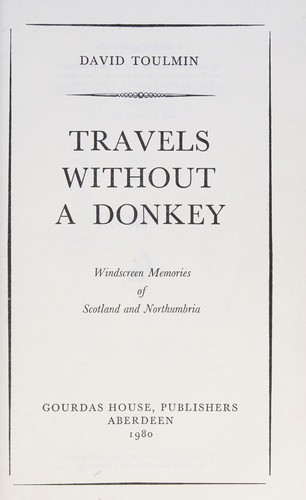 Cover for Travels without a donkey
