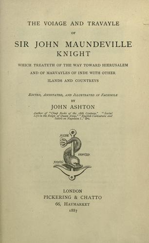 Cover for The voiage and travayle of Sir John Maundeville knight