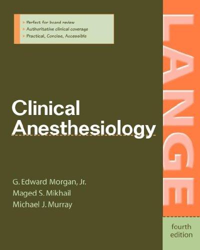 Cover for Clinical Anesthesiology