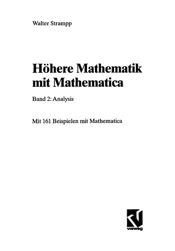 Cover for Höhere Mathematik mit Mathematica