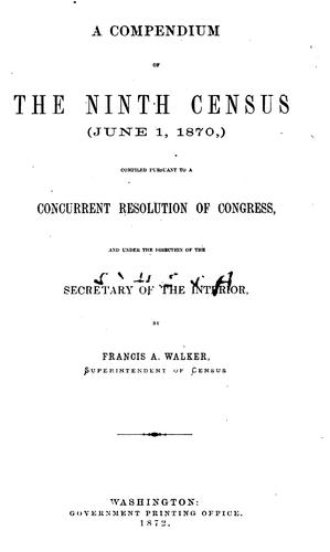 Cover for A Compendium of the Ninth Census