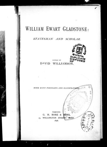 Cover for William Ewart Gladstone