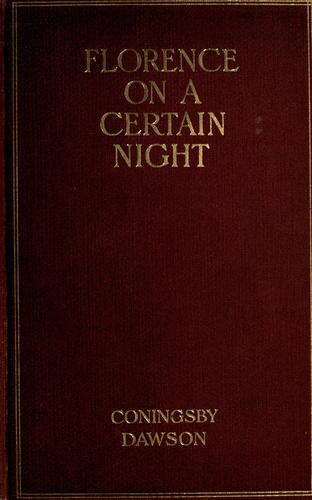 Cover for Florence on a certain night, and other poems