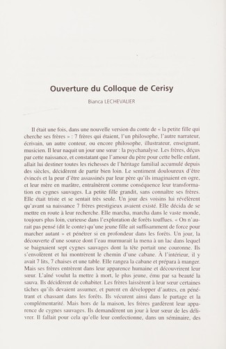 Cover for Les contes et la psychanalyse