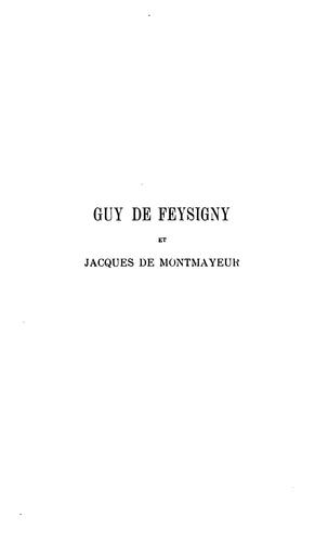 Cover for Orgueil féodal: Guy de Feysigny et Jacques de Montmayeur