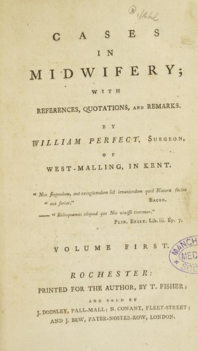 Cover for Cases in midwifery; with references, quotations and remarks