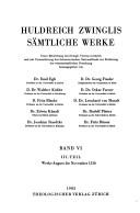 Cover for Huldreich Zwinglis sämtliche werke.