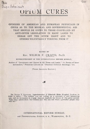 Cover for Opium cures