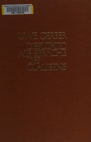 Cover for Disputatio als Sprache des Glaubens.