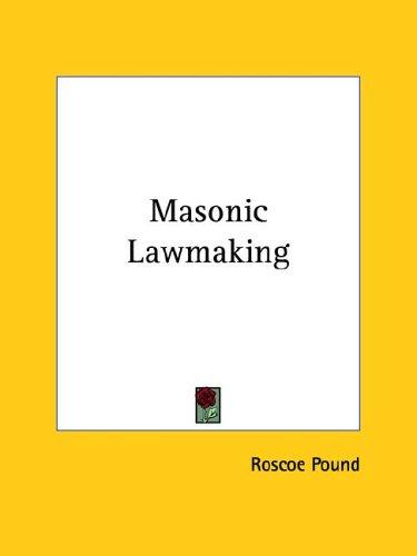 Cover for Masonic Lawmaking