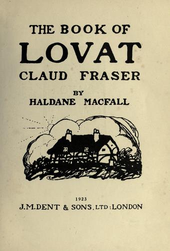 Cover for The book of Lovat Claud Fraser