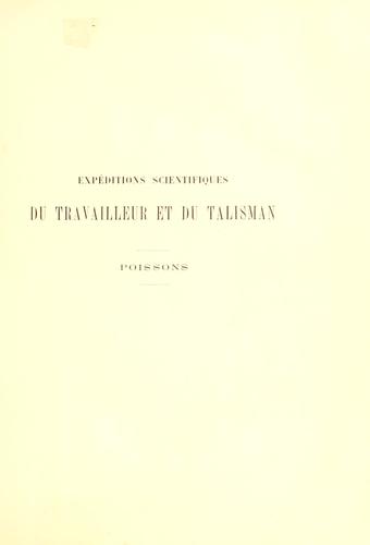 Cover for Expéditions scientifiques du Travailleur et du Talisman pendant les années 1880, 1881, 1882, 1883.