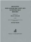 Cover for Regesten der Kaiserurkunden des oströmischen Reiches von 565-1453