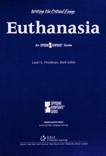 Cover for Euthanasia