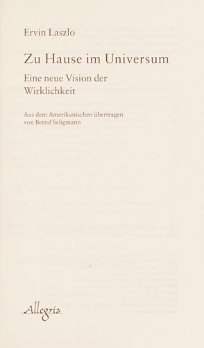 Cover for Zu Hause im Universum