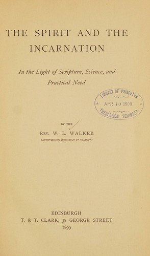 Cover for The spirit and the incarnation