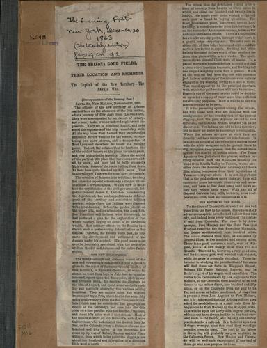 Cover for The Arizona gold fields