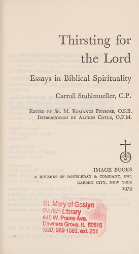 Cover for Thirsting for the Lord