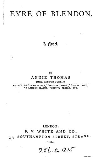Cover for Eyre of Blendon
