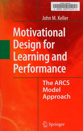 Cover for Motivational design for learning and performance