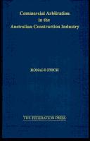 Cover for Commercial Arbitration in the Australian Construction Industry