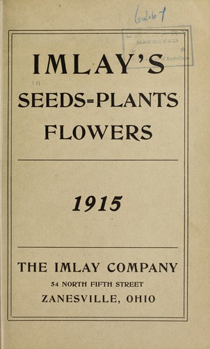 Cover for Imlay's seeds-plants, flowers