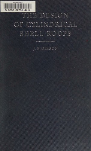 Cover for The design of cylindrical shell roofs.
