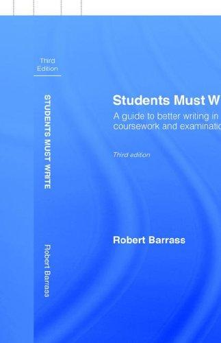 Cover for Students must write