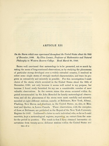 Cover for On the storm which was experienced throughout the United States about the 20th of December, 1836