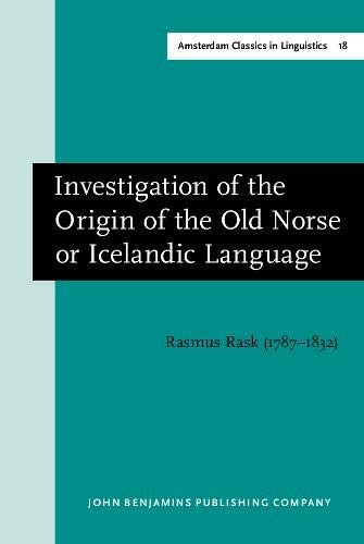Cover for Investigation of the origin of the Old Norse or Icelandic Language