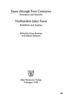 Cover for Faust through four centuries