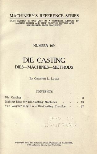 Cover for Die casting