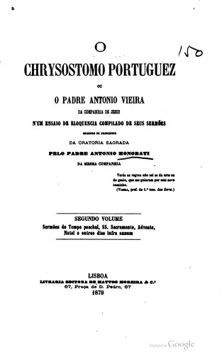 Cover for O Chrysostomo portuguez